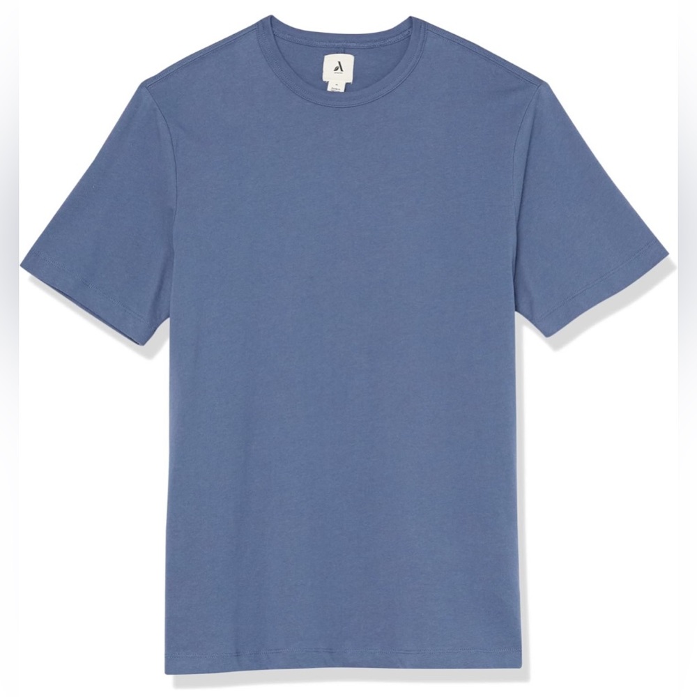 Amazon Aware Men's Organic Cotton Crew Short-Sleeve T-Shirt Dark Blue